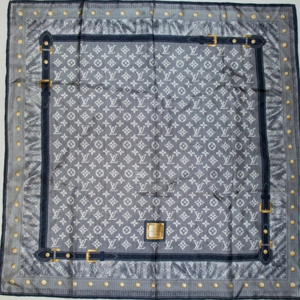 Louis Vuitton Monogram Denim Silk Scarf